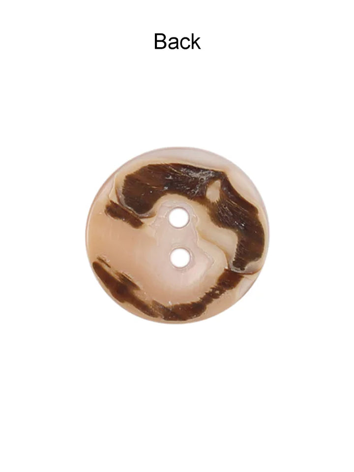 Round Shape Pearlescent Natural Marble Button