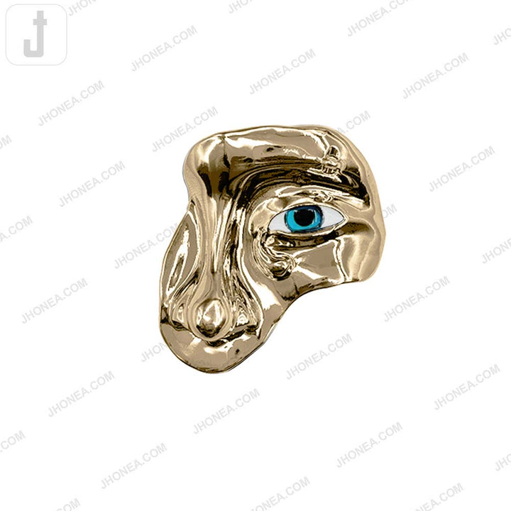Abstract Evil Eye Face Pin Brooch for Clothing, Jackets and Fashion Accessories