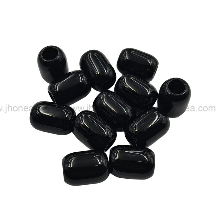 Stylish Black Polyester Beads for DIY Jewelry Accessories