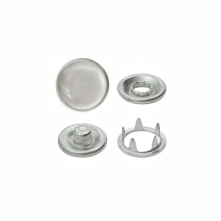 4-Part Pearl Press Metal Studs Snap Buttons