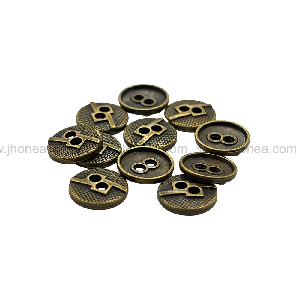 Square 2-Hole Round Shape Unique Surface Finish Shirt Buttons