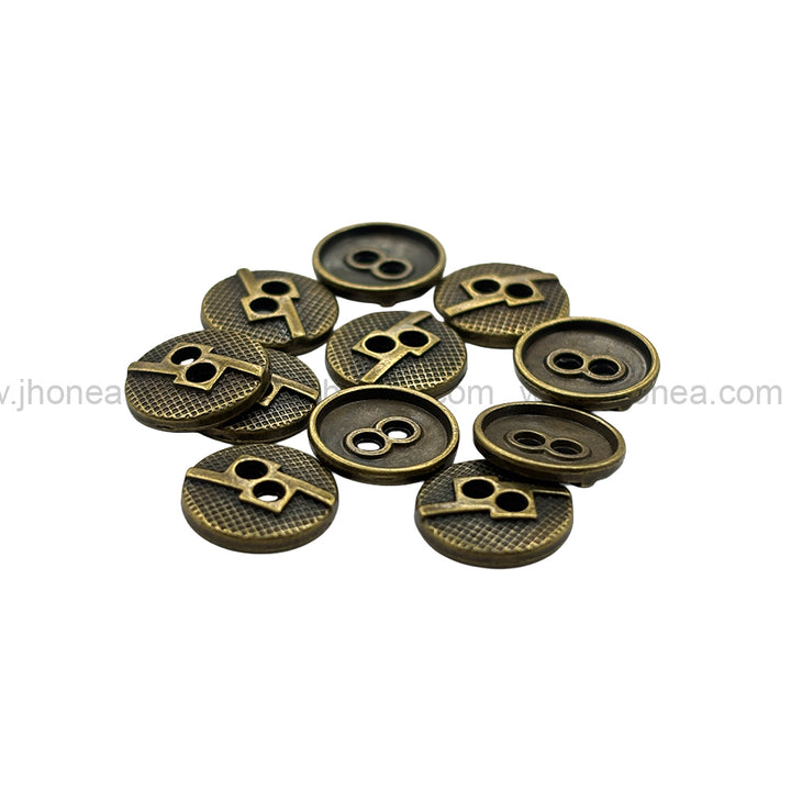 Square 2-Hole Round Shape Unique Surface Finish Shirt Buttons