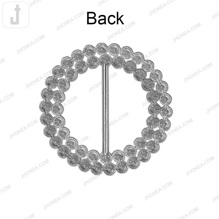 Shiny Sparkling Round Shape 38mm Diamond Belt Buckle