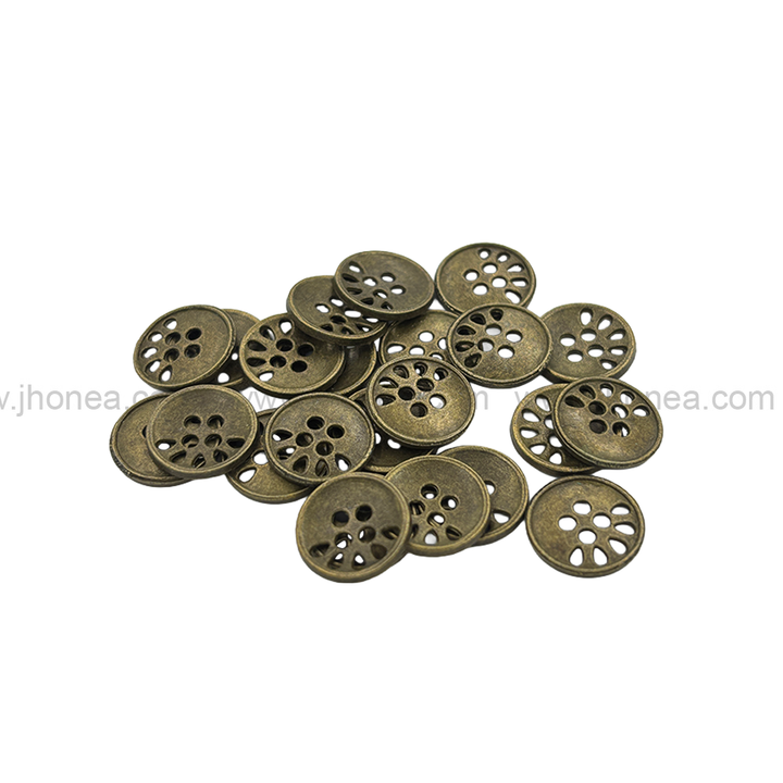 Round Shape Very Unique Design 4-Hole Metal Buttons