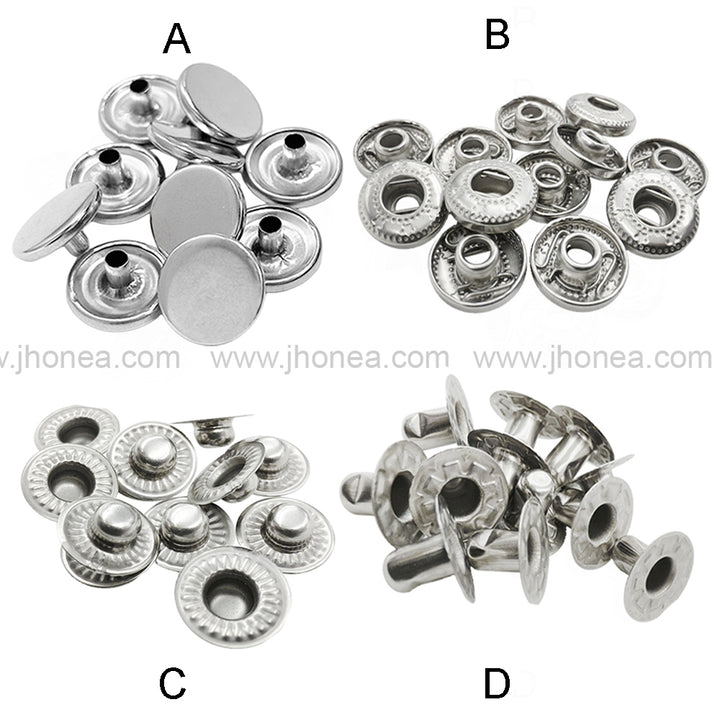 Smooth Flat Surface Snap Buttons for Denim Clothing