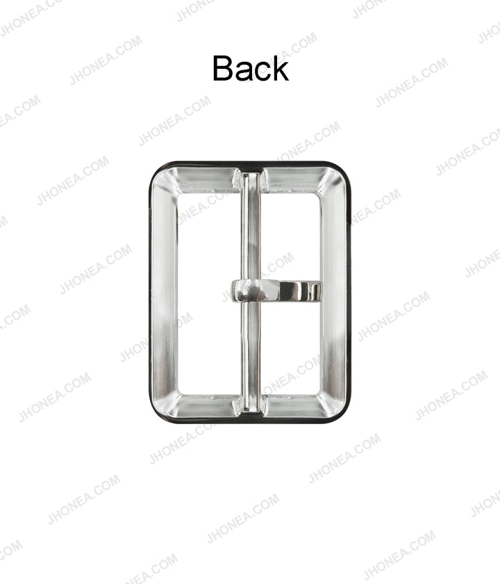 Premium Rectangle Smooth Finish Metal Prong Belt Buckle