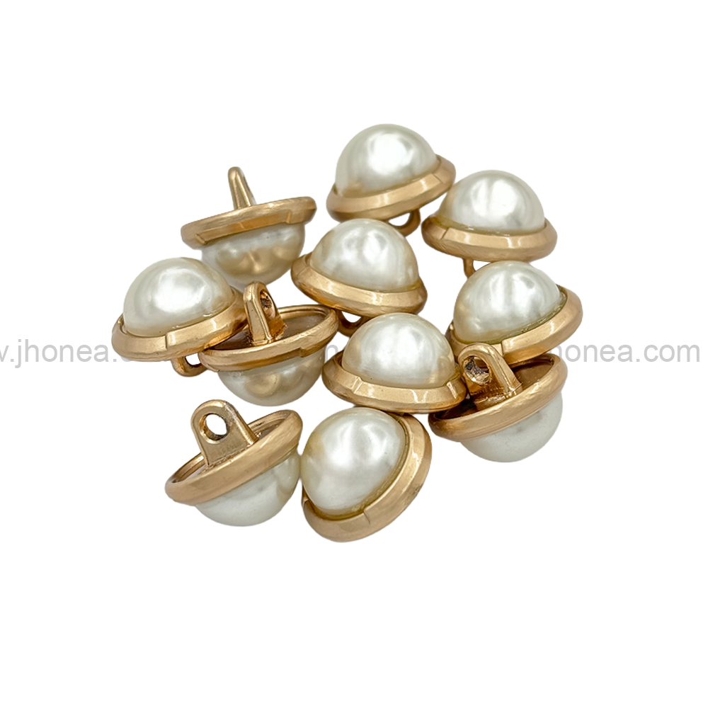 Shiny & Classy Round Shape Premium Quality Pearl Metal Button