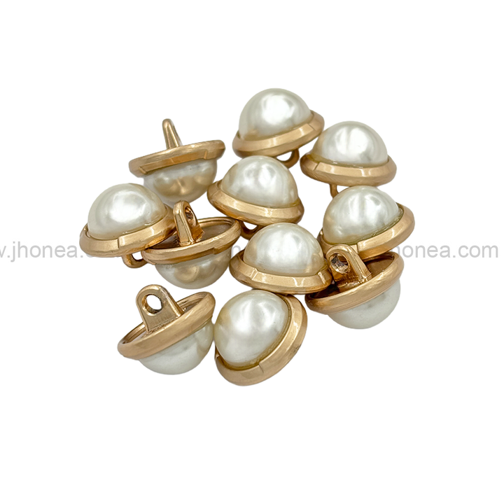 Shiny & Classy Round Shape Premium Quality Pearl Metal Button