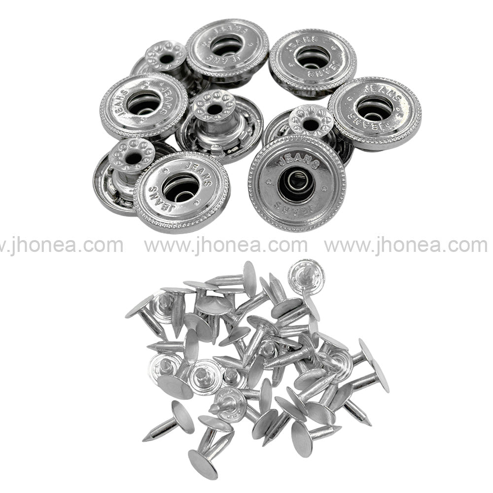 Fashionable Round Metal Jeans Buttons for Clothing