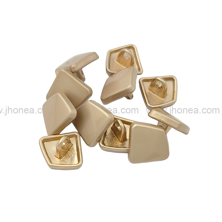 Unique Matte Finish Geometric Shape Shank Metal Button