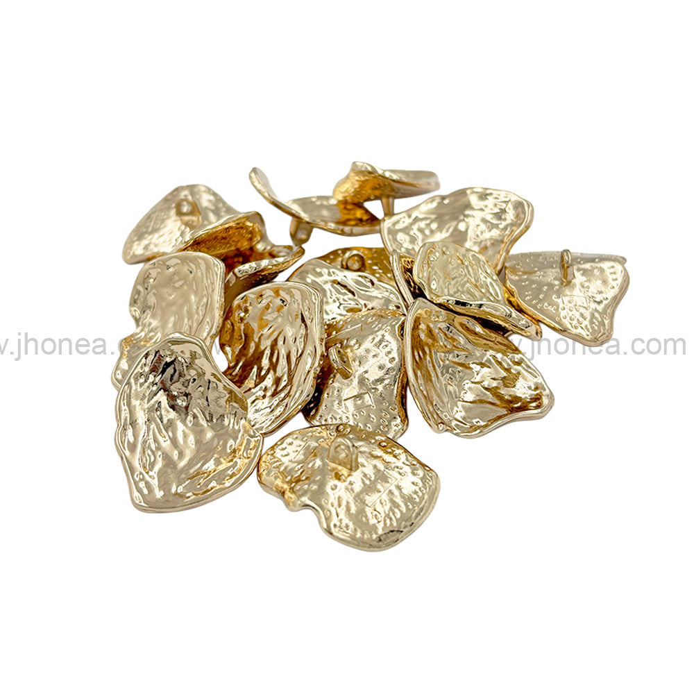 Luxury Organic-Shaped Gold Metal Buttons