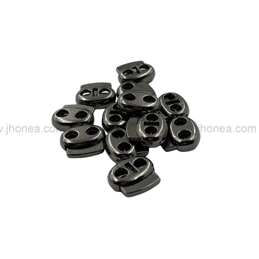 Decorative Gunmetal Plastic Cord Lock Fastener for Drawstrings