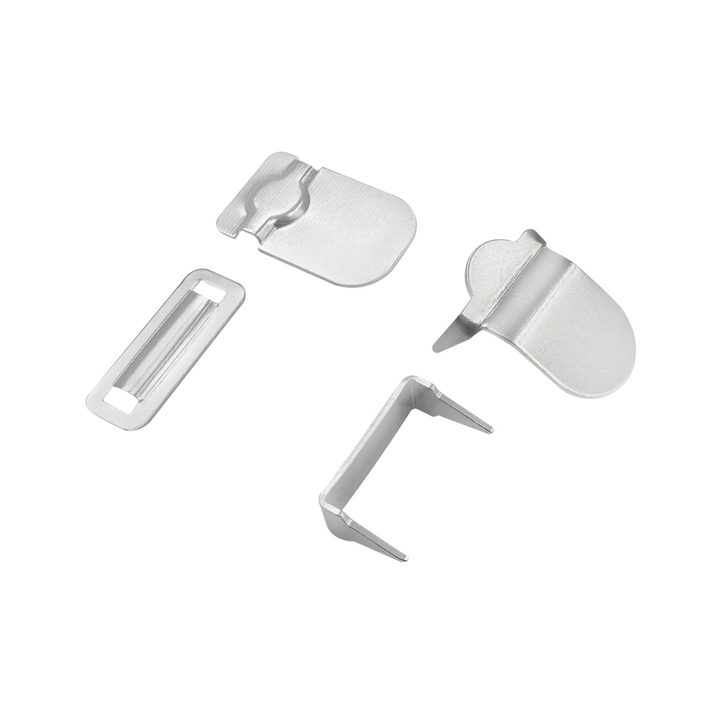 Sleek Silver 4-Part Fasteners Hook Set For Pant/Skirts/Suits