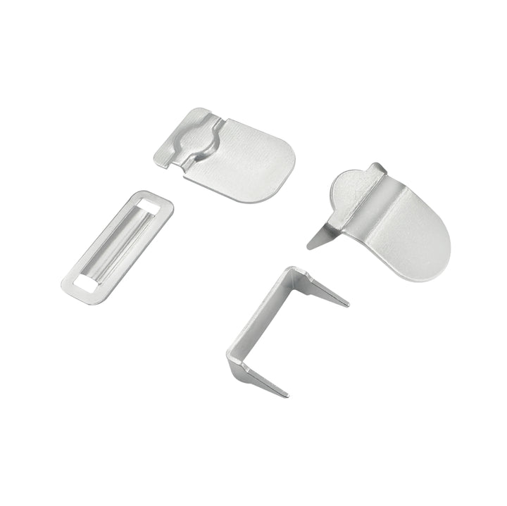 Sleek Silver 4-Part Fasteners Hook Set For Pant/Skirts/Suits