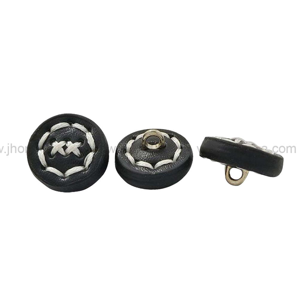 Fancy 17mm(28L) PU Leather Downhole Loop Buttons