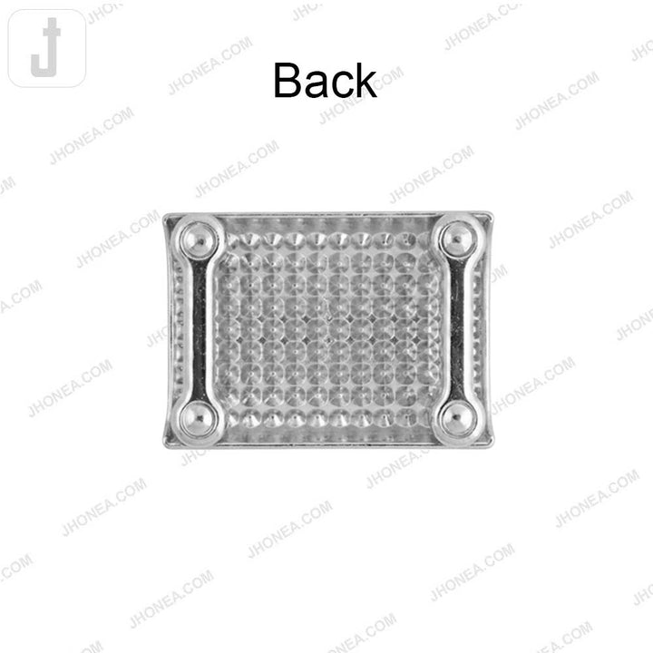 Shiny Silver Rectangle Diamond Buckle for Garments