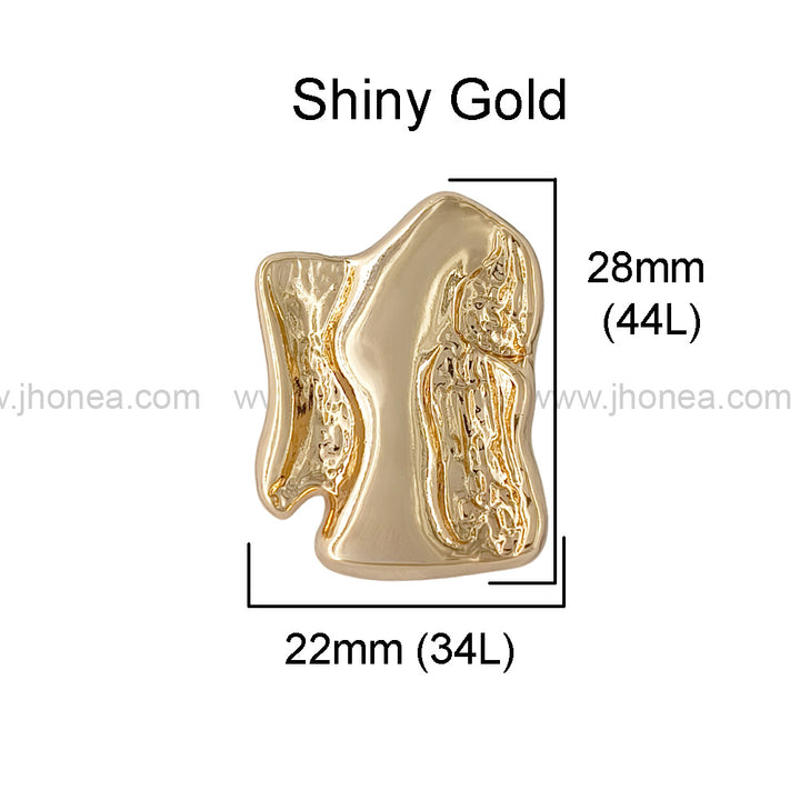 Decorative Abstract Design Shiny Finish Loop Buttons for Garments