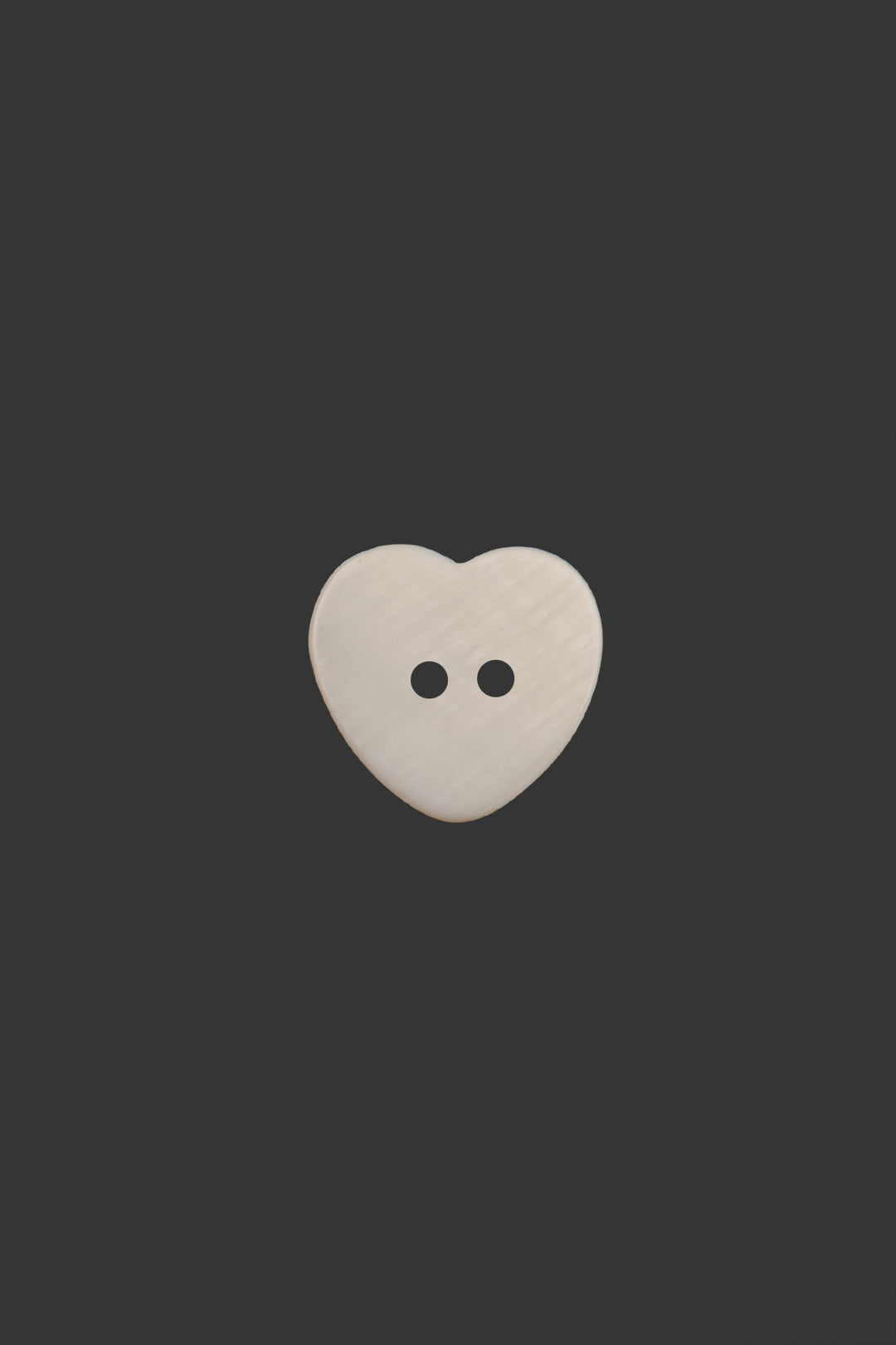 White Colour Heart Shape 2-Hole Decorative Buttons for Shirts