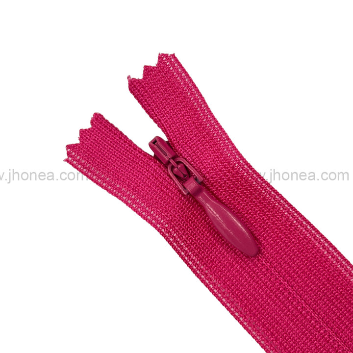 YKK #2 Invisible Closed-End Pink Concealed Zipper 18 Inch