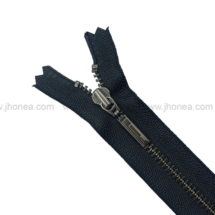 Premium #3 Number Gunmetal with Black Decorative YKK Metal Zipper for Hoodies & Jackets