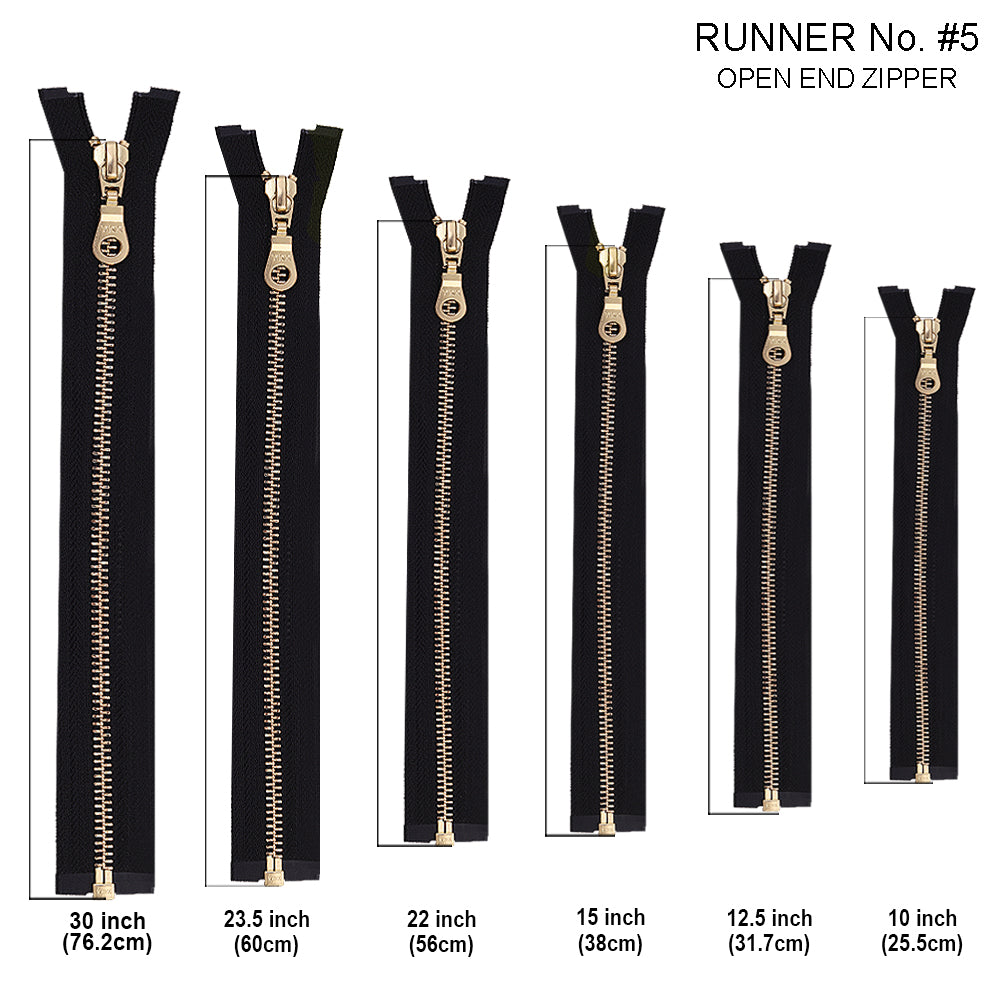 YKK- Premium #5 Gold Open-End / Closed-End YKK Zipper