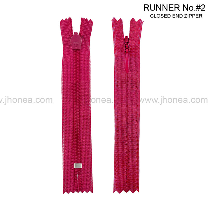 YKK #2 Invisible Closed-End Concealed Zipper 18 Inch Assorted Colors Pack of 60 Pieces