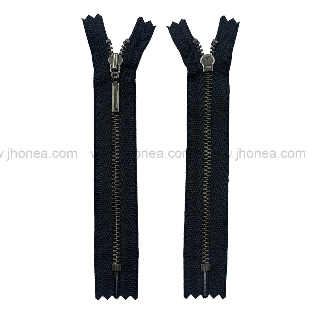 Premium Quality #3 Number Gunmetal Decorative YKK Metal Zipper for Hoodies & Jackets