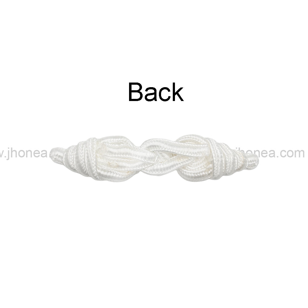 Black/White Ornate Collar Embellishment with Braided Detailing Frog Closure