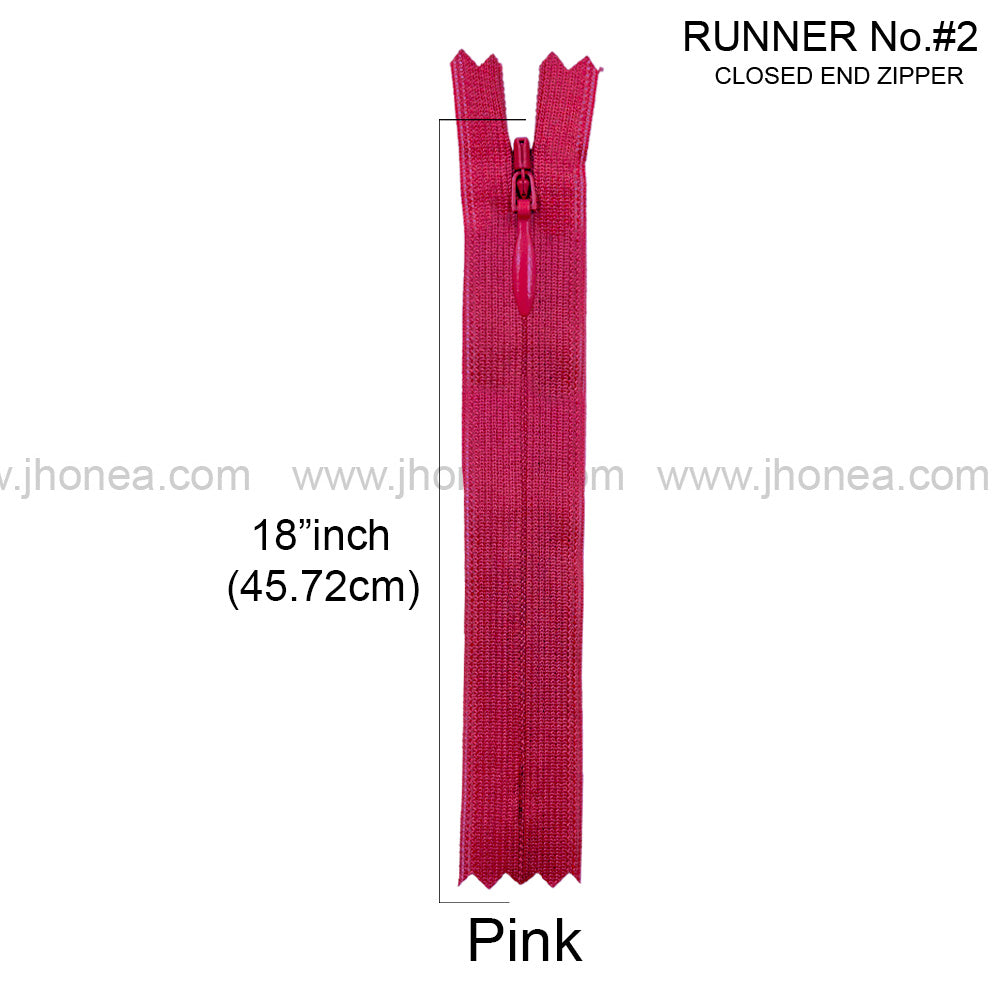 YKK #2 Invisible Closed-End Concealed Zipper 18 Inch Assorted Colors Pack of 60 Pieces