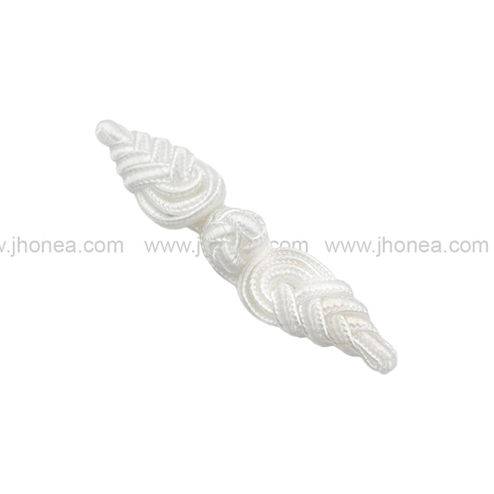 Black/White Ornate Collar Embellishment with Braided Detailing Frog Closure