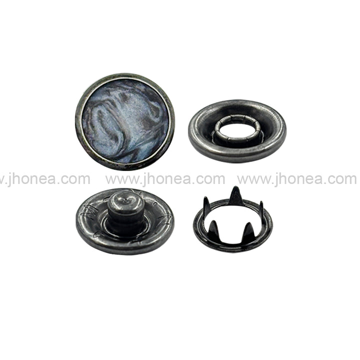 Durable Antique Silver Finish 12mm Prong Snap Button for Denim Clothing