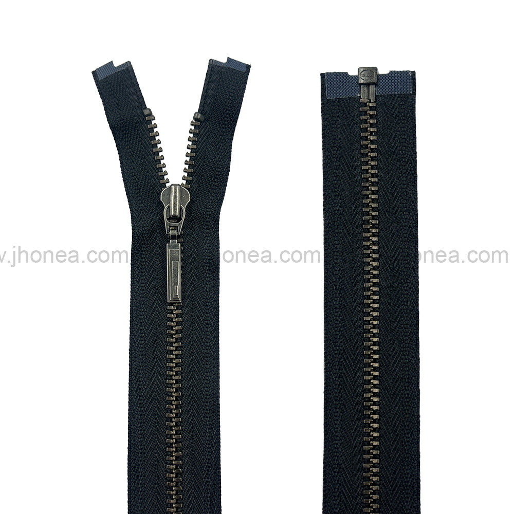 Premium Quality #3 Number Gunmetal Decorative YKK Metal Zipper for Hoodies & Jackets