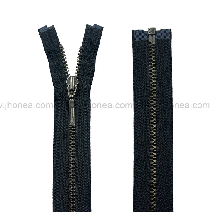 Premium Quality #3 Number Gunmetal Decorative YKK Metal Zipper for Hoodies & Jackets