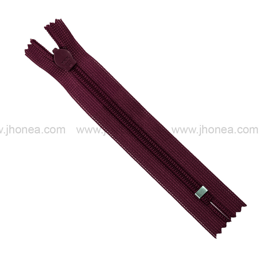 YKK #2 Invisible Closed-End Concealed Zipper 18 Inch Assorted Colors Pack of 60 Pieces