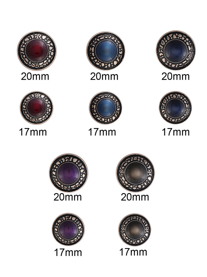 Royal Matte Finish Engraved Design Shank Metal Button