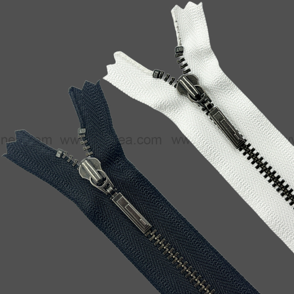Premium #3 Number Gunmetal Decorative YKK Metal Zipper for Hoodies & Jackets