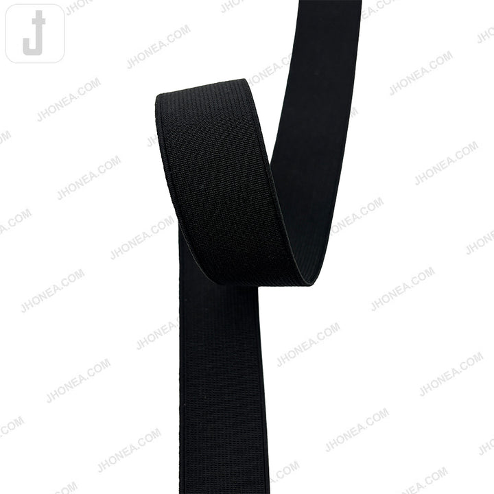 Plain Black & White Tailors' Stiff Woven Elastic for Casings