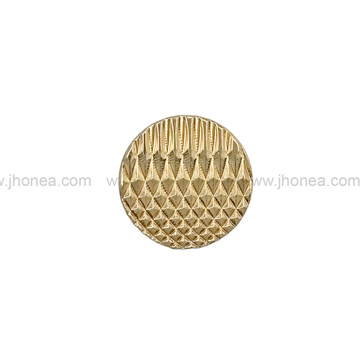 Elegant Round Shape Shiny Golden Engraved Design Button