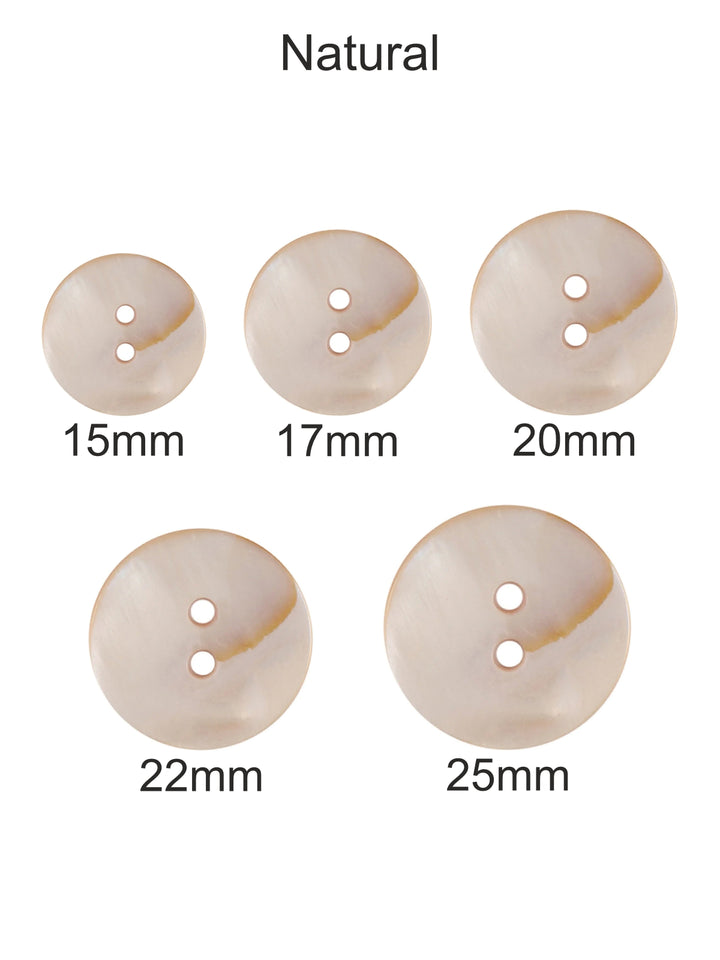 Round Shape Pearlescent Natural Marble Button