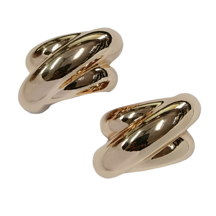 Designer Twisted Shape Shiny Finish Dress Strap Buckle