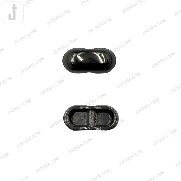 Small & Sleek One Hole Gunmetal Metal Clothing Hardware Accessory