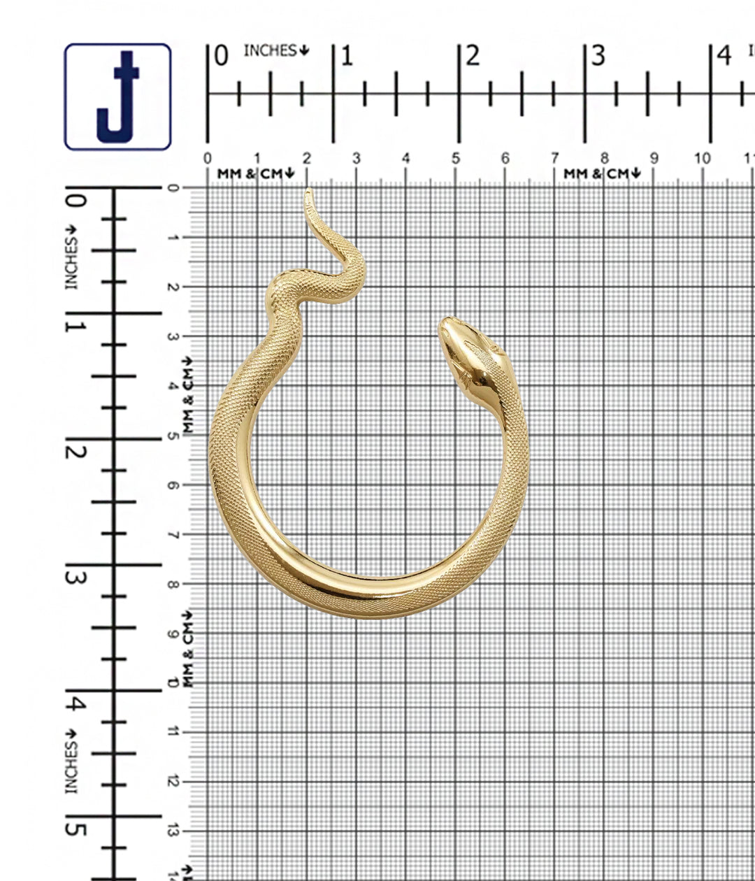 Decorative Shiny Gold Snake Metal Fashion Accessory