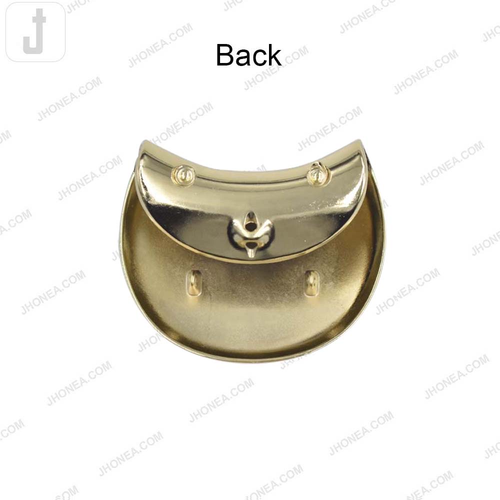 Fashionable Shiny Finish Half Moon Buckle for Fashion Accessories
