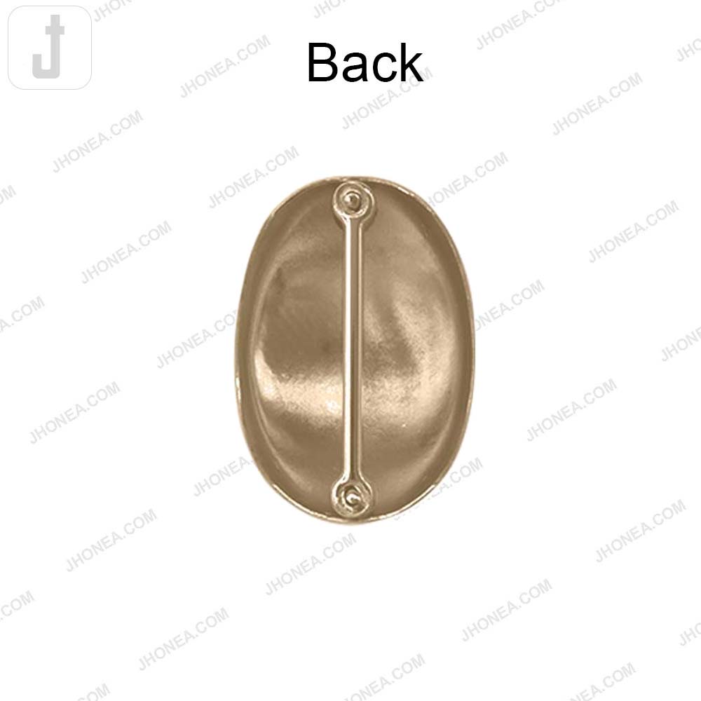 Classic Shiny Gold Metal Buckle with Smooth Oval Design