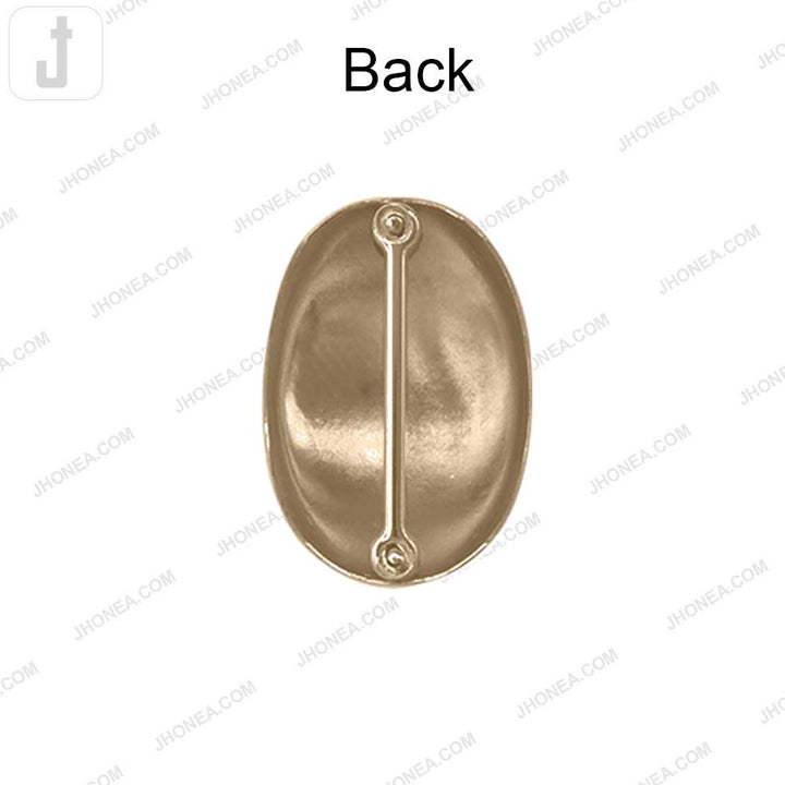 Classic Shiny Gold Metal Buckle with Smooth Oval Design