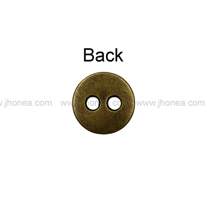 Premium Round Shape Stars Engraved 2-Hole Metal Buttons