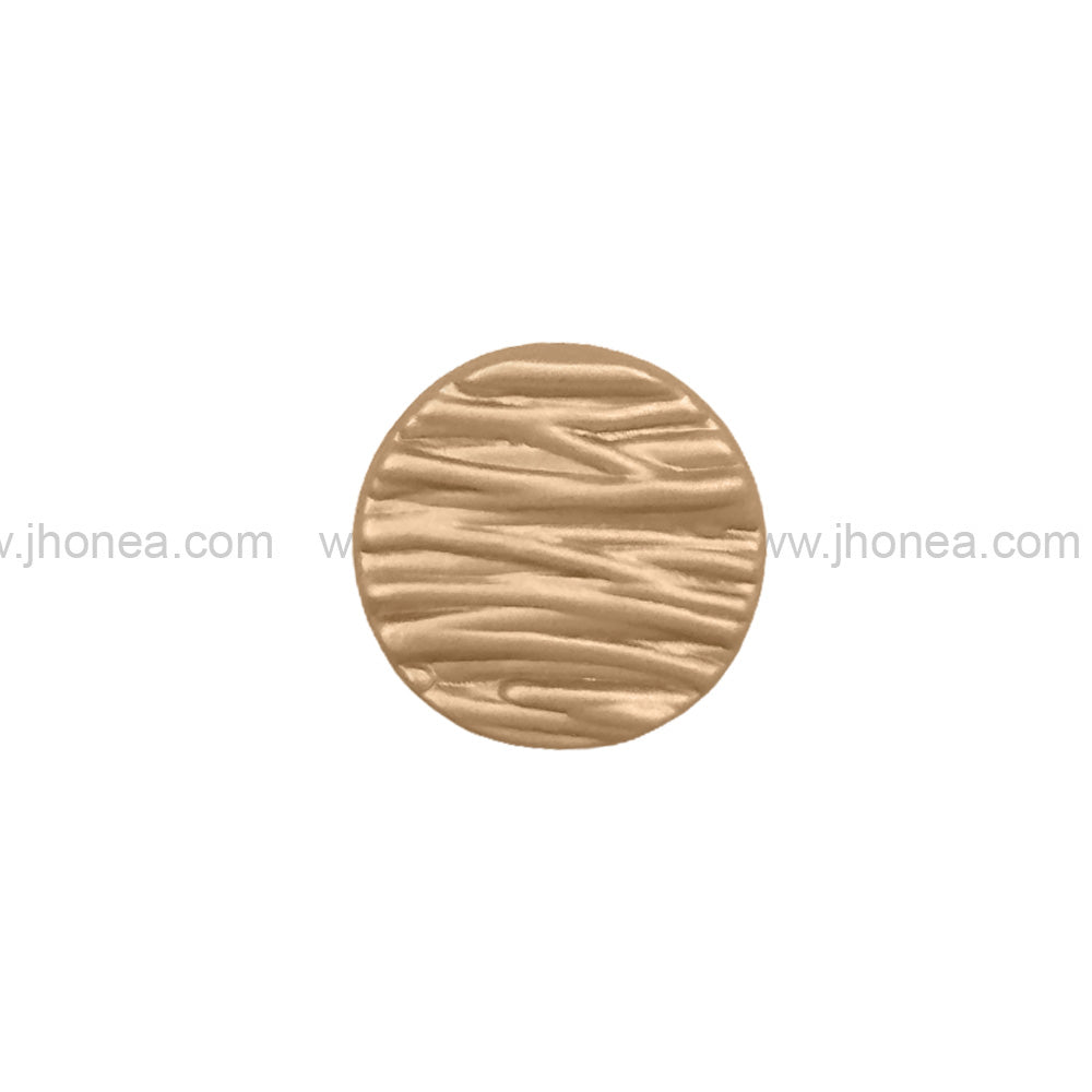 Round Shape Matte Gold Finish Classic Shank Metal Button