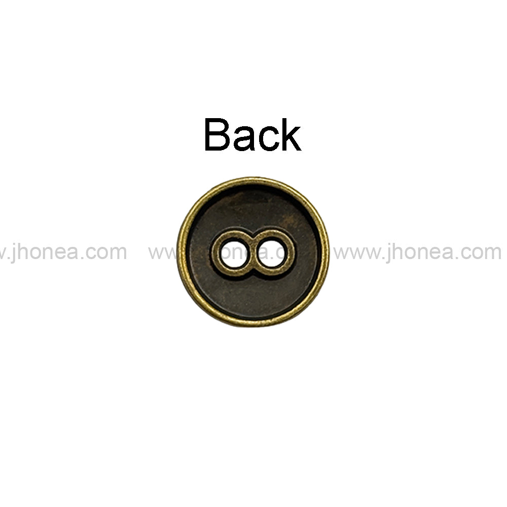 Square 2-Hole Round Shape Unique Surface Finish Shirt Buttons