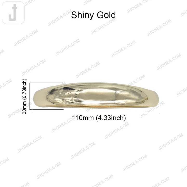 Premium Curved Glossy Finish Metal Handle Buckle for DIY Handbags
