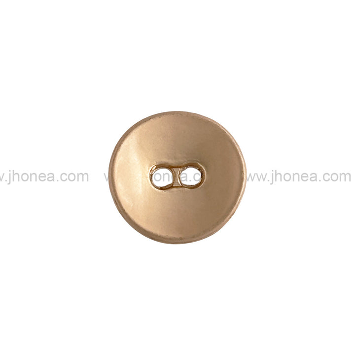 Fashionable Round Shape with Curvy Structure Matte Gold Metal Button